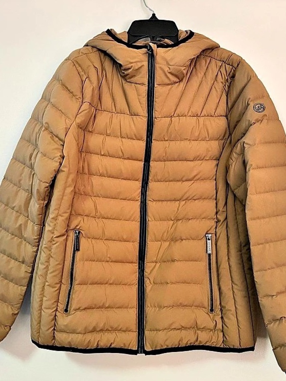 Michael Kors Women's Hooded Puffer Jacket in Brown